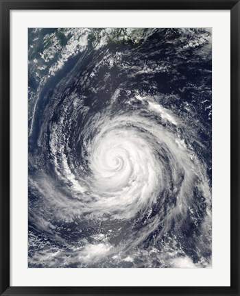 Framed Typhoon Rusa Print