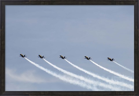 Framed Blue Angels Perform in Air Show Print