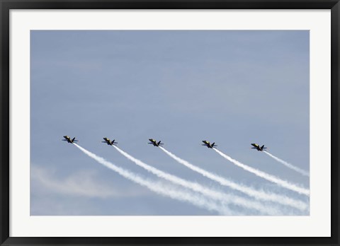 Framed Blue Angels Perform in Air Show Print