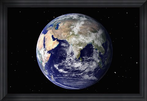 Framed Europe and Asia Print