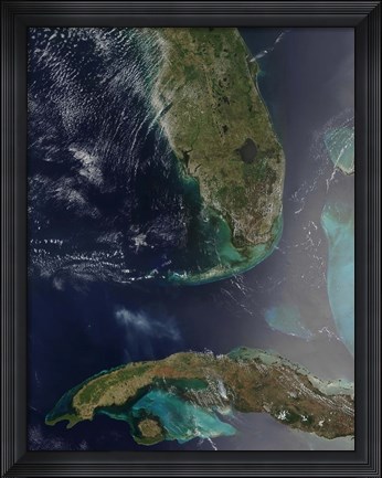 Framed Florida and Cuba Print