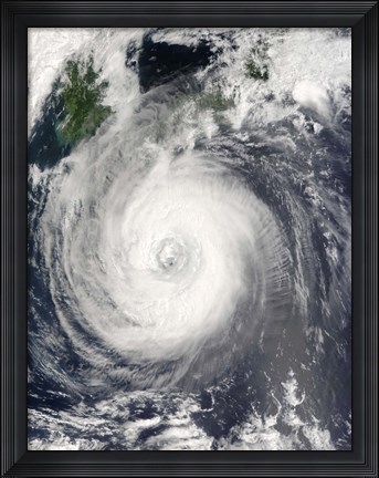Framed Typhoon Chaba Print
