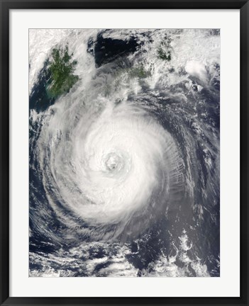 Framed Typhoon Chaba Print