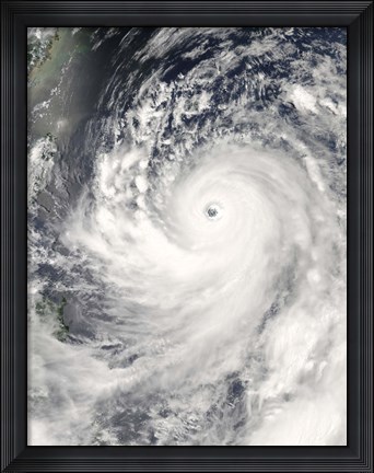 Framed Super Typhoon Man-Yi Print
