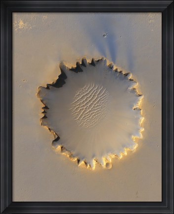 Framed Victoria Crater on Mars Print