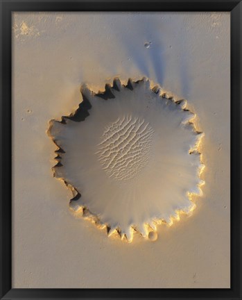 Framed Victoria Crater on Mars Print