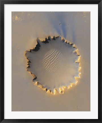 Framed Victoria Crater on Mars Print