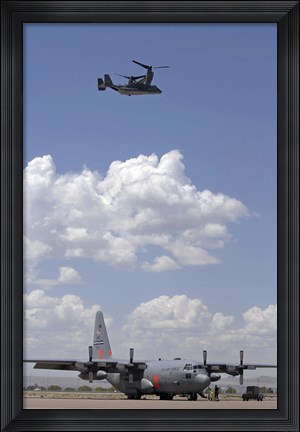 Framed CV-22 Osprey and C-130 Hercules Print