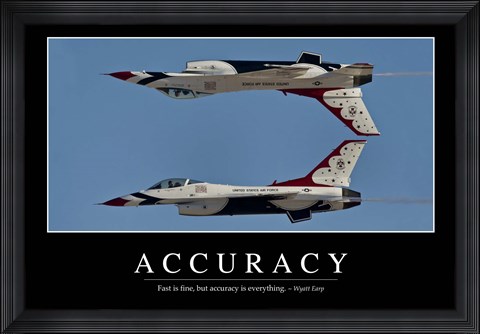 Framed Accuracy: Inspirational Quote and Motivational Poster Print