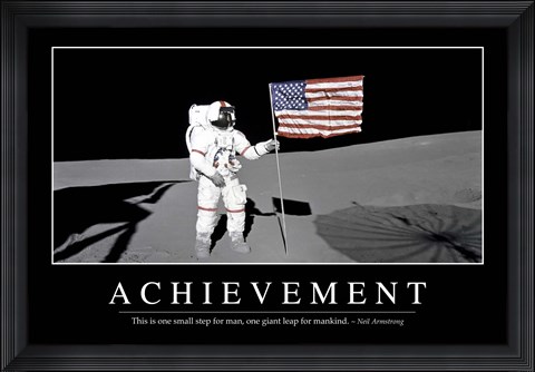 Framed Achievement: Inspirational Quote and Motivational Poster Print