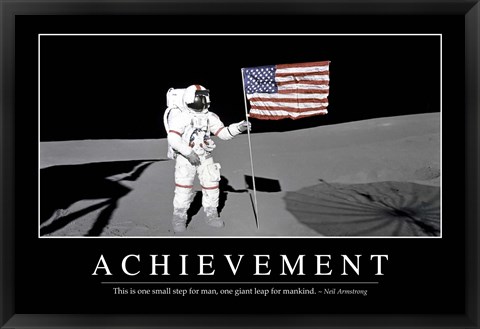 Framed Achievement: Inspirational Quote and Motivational Poster Print