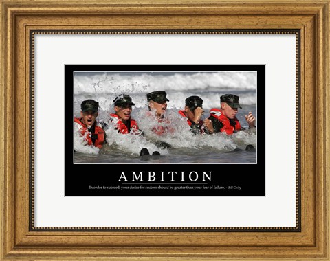 Framed Ambition: Inspirational Quote and Motivational Poster Print