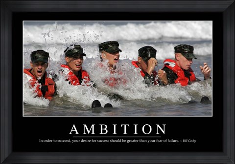 Framed Ambition: Inspirational Quote and Motivational Poster Print