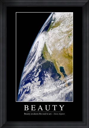 Framed Beauty: Inspirational Quote and Motivational Poster Print