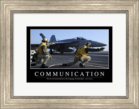 Framed Communication: Inspirational Quote and Motivational Poster Print