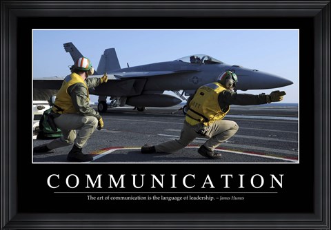 Framed Communication: Inspirational Quote and Motivational Poster Print