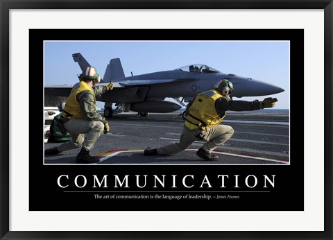 Framed Communication: Inspirational Quote and Motivational Poster Print