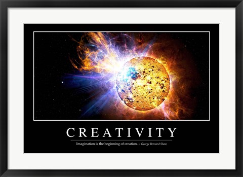 Framed Creativity: Inspirational Quote and Motivational Poster Print