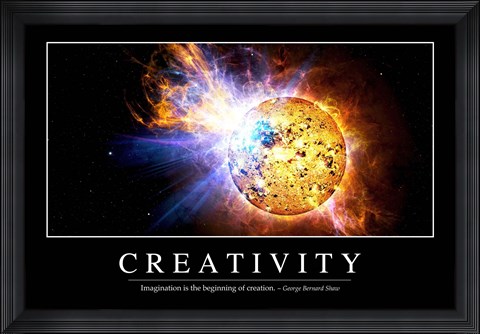 Framed Creativity: Inspirational Quote and Motivational Poster Print