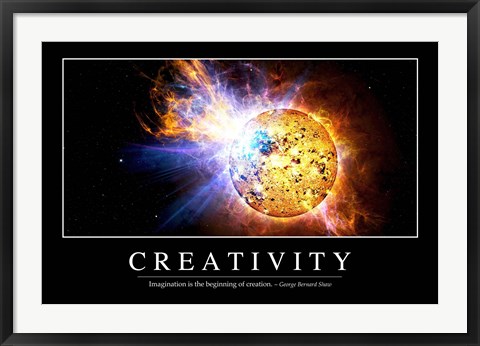 Framed Creativity: Inspirational Quote and Motivational Poster Print