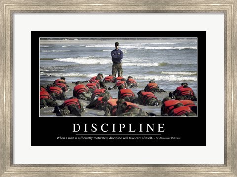 Framed Discipline: Inspirational Quote and Motivational Poster Print