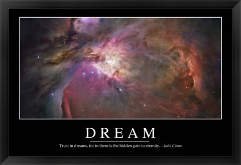 Framed Dream: Inspirational Quote and Motivational Poster Print