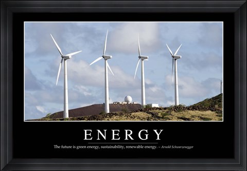 Framed Energy: Inspirational Quote and Motivational Poster Print