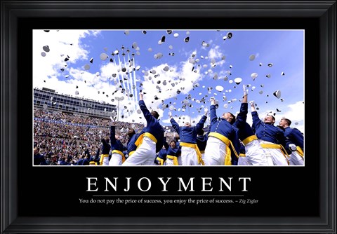 Framed Enjoyment: Inspirational Quote and Motivational Poster Print