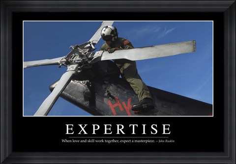 Framed Expertise: Inspirational Quote and Motivational Poster Print