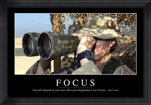 Framed Focus: Inspirational Quote and Motivational Poster Print