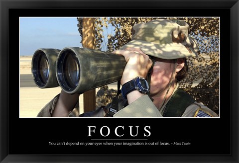 Framed Focus: Inspirational Quote and Motivational Poster Print