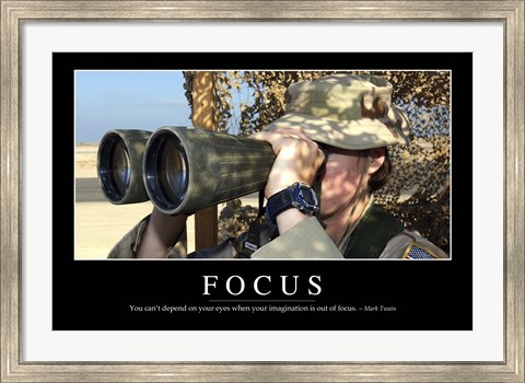 Framed Focus: Inspirational Quote and Motivational Poster Print