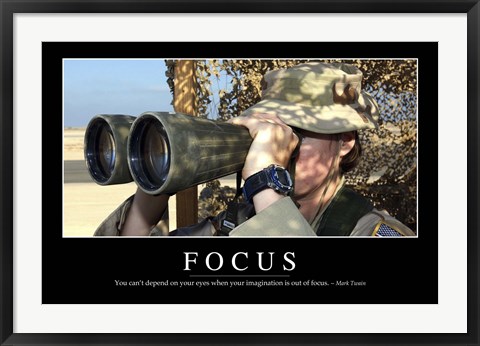 Framed Focus: Inspirational Quote and Motivational Poster Print