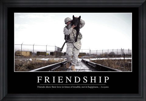 Framed Friendship: Inspirational Quote and Motivational Poster Print