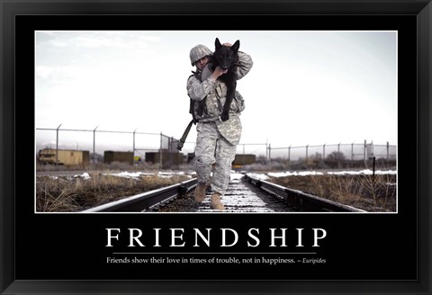 Framed Friendship: Inspirational Quote and Motivational Poster Print