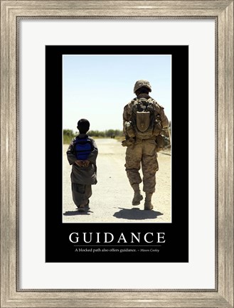 Framed Guidance: Inspirational Quote and Motivational Poster Print
