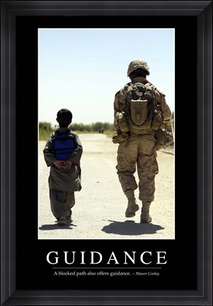 Framed Guidance: Inspirational Quote and Motivational Poster Print
