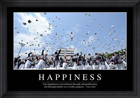 Framed Happiness: Inspirational Quote and Motivational Poster Print