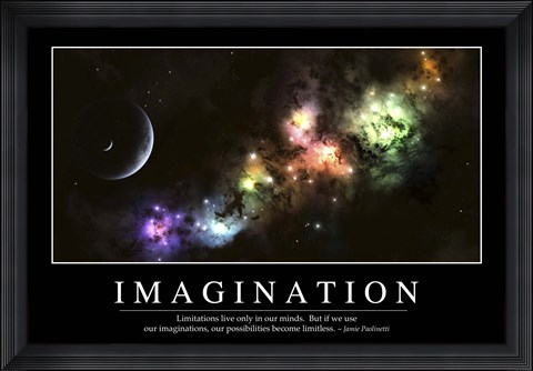 Framed Imagination: Inspirational Quote and Motivational Poster Print