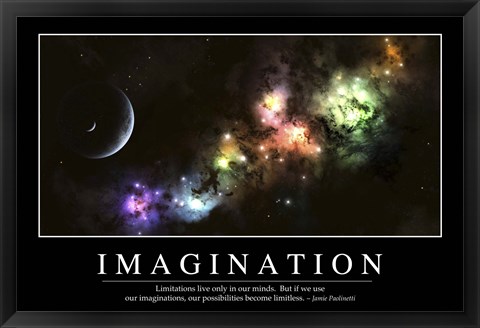 Framed Imagination: Inspirational Quote and Motivational Poster Print