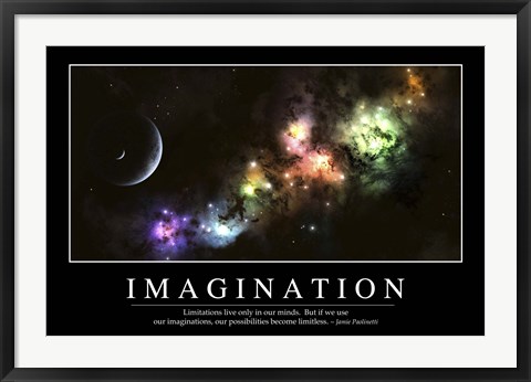 Framed Imagination: Inspirational Quote and Motivational Poster Print