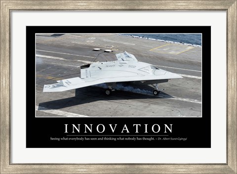 Framed Innovation: Inspirational Quote and Motivational Poster Print
