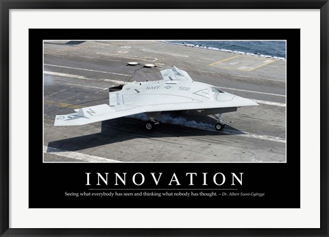 Framed Innovation: Inspirational Quote and Motivational Poster Print