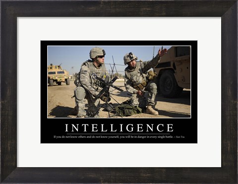 Framed Intelligence: Inspirational Quote and Motivational Poster Print