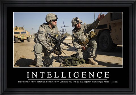 Framed Intelligence: Inspirational Quote and Motivational Poster Print