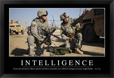 Framed Intelligence: Inspirational Quote and Motivational Poster Print