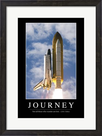 Framed Journey: Inspirational Quote and Motivational Poster Print