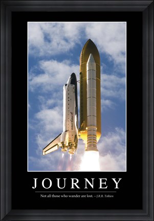 Framed Journey: Inspirational Quote and Motivational Poster Print