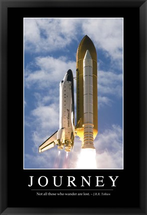 Framed Journey: Inspirational Quote and Motivational Poster Print