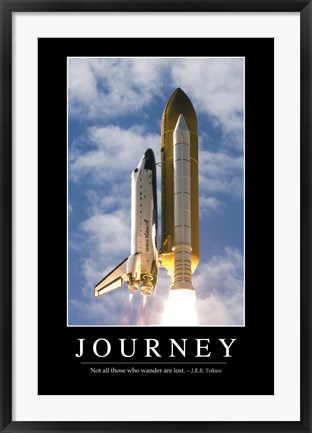 Framed Journey: Inspirational Quote and Motivational Poster Print